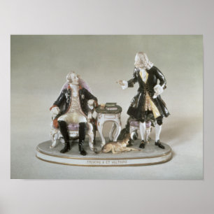 Poster Chiffre de porcelaine de Frederick II de la Prusse