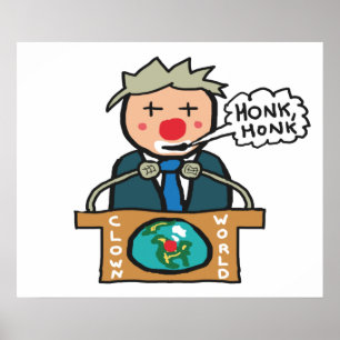 Poster Chignon clown du monde