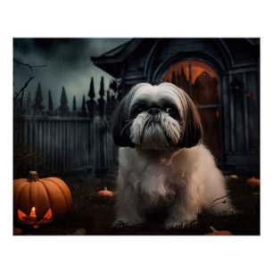 Poster Chih Tzu Halloween effraie