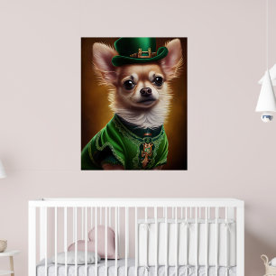 Poster Chihuahua Chien en robe de la Saint Patrick