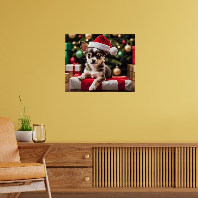 Poster Chihuahua Christmas Puppy (Salon 2)