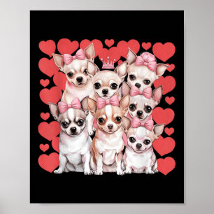 Poster Chihuahua Coeur Valentines Jour Couple