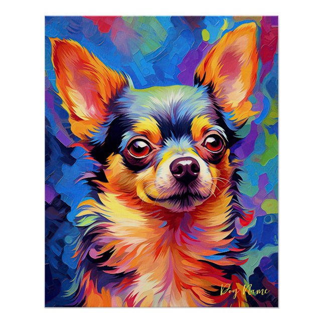 Poster Chihuahua Dog 002 - Zetton Ziana (Devant)