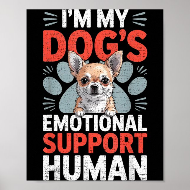 Poster Chihuahua Dog Emotional Suprt Human  (Devant)