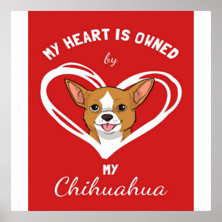 Poster Chihuahua Heart_Amoureux des chiens