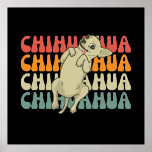 Poster Chihuahua Lover cadeau, Retro Cute Chihuahua
