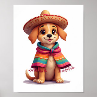 Poster Chihuahua  Mexique  Cinco de Mayo  Chien Drôle  (1