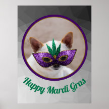 Chihuahua mignon Happy Mardi Gras masque étincelan
