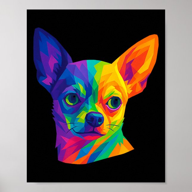 Poster Chihuahua P Art Rtrait For Dog Owners  (Devant)