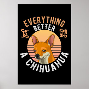 Poster Chihuahua propriétaire de chien à cheveux courts