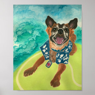 Poster Chihuahua Surfing