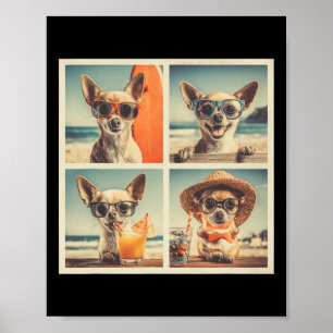 Poster Chihuahuas Cool Lunettes de soleil Cute Chiens Vac