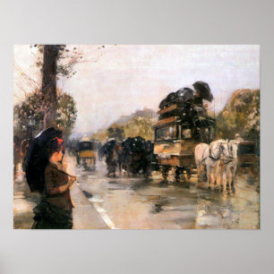 Poster Childe Hassam - Champs Elysées Paris