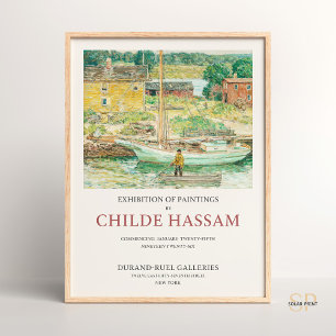 Poster Childe Hassam Oyster Sloop, Cos Cob