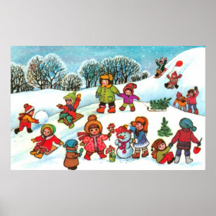 Poster Children playing in the snow