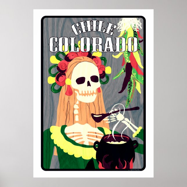 Poster chile colorado (schéma cool) (Devant)