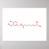 Chili Capsaicin Formule chimique moléculaire