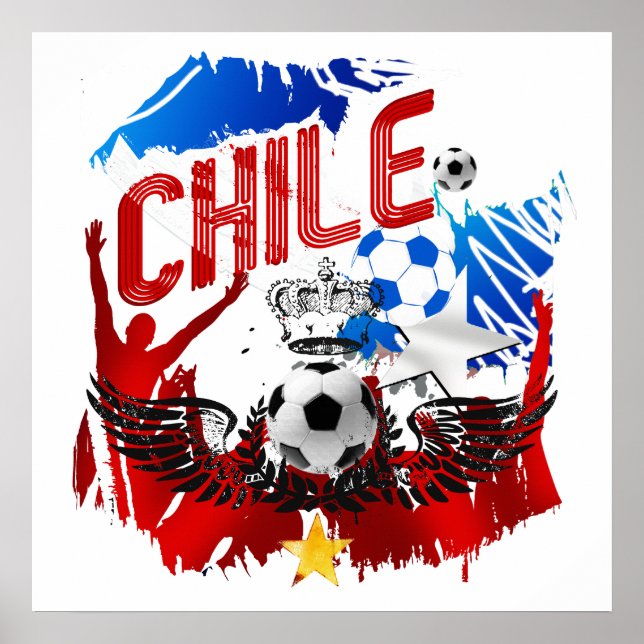 Poster Chili t-shirts de football et cadeaux de fans de f (Devant)