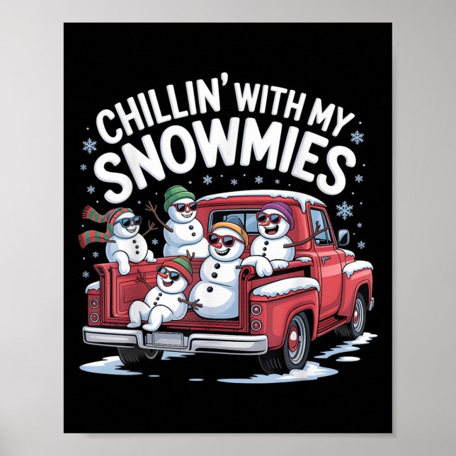 Poster Chillat Avec Mes Neiges Coupe Camion Snowman Chris (Devant)