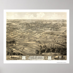 Poster Chillicothe, MO Carte panoramique - 1869