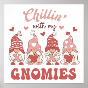 Poster Chillin Avec Mes Gnomies │ Valentines