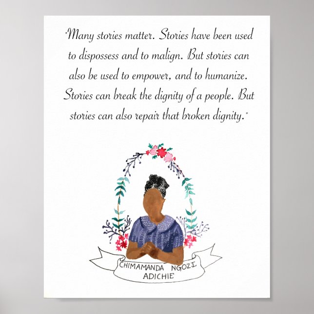 Poster Chimamanda Ngozi Adichie (Devant)