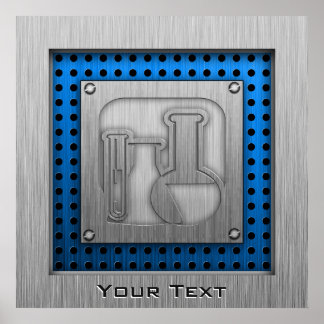 Poster Chimie à aspect métallique brossé