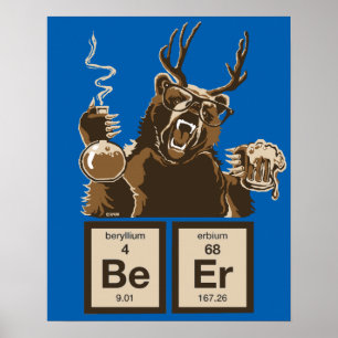 Poster Chimie bière découverte par l'ours