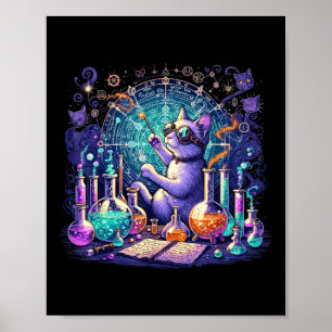 Poster Chimie Chat Science Lover Funny Chimiste étudiant
