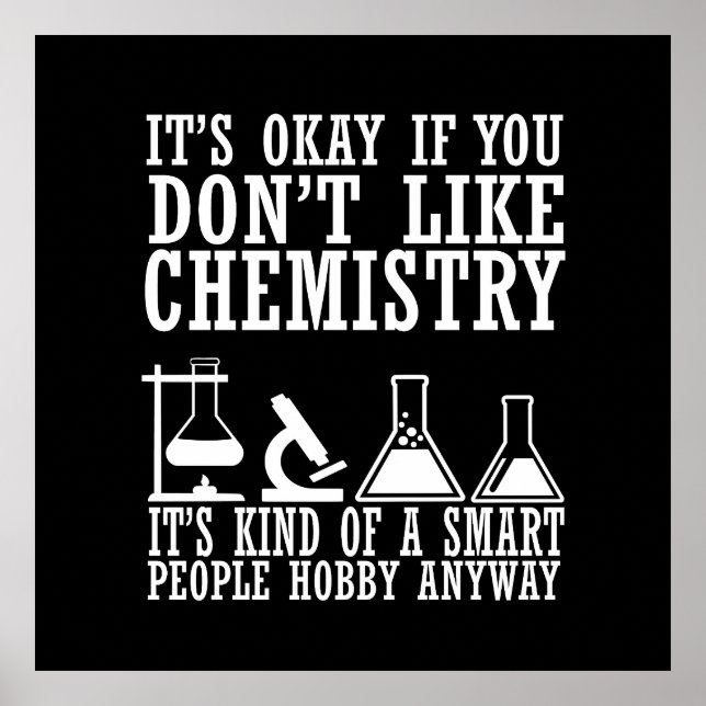 Poster Chimie de sarcasme Guillemets chimistes (Devant)