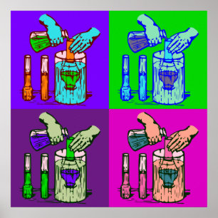 Poster Chimie Déplacement Pop Art