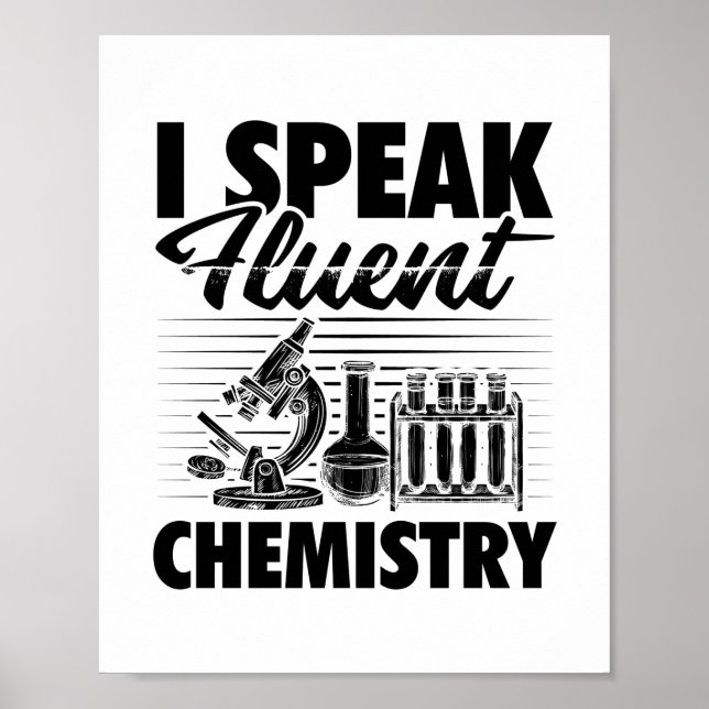 Poster Chimie, paroles de l'enseignant | Cadeaux d'étudia (Devant)