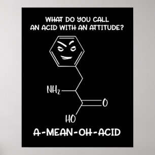 Poster Chimie Science Attitude Acide A-Mean-Oh-Acid