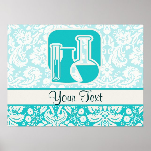 Poster Chimie turquoise (Devant)