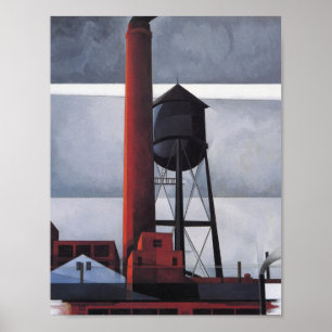 Poster Chimney and Water Tower (par Charles Demuth)