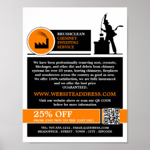 Poster Chimney Sweep Logo Design Chimney Sweep Service