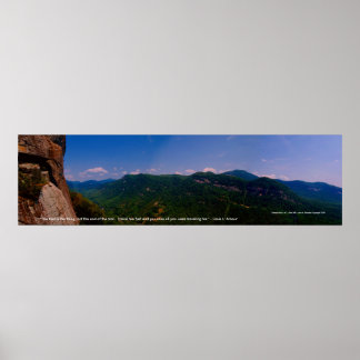 Poster chimneyrock pano a quitté, "Le sentier est la chos