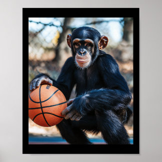 Poster Chimpanzé Esquisse Singe Drôle Graphique 1