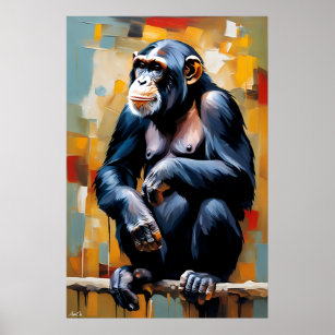 Poster   Chimpanzee   art