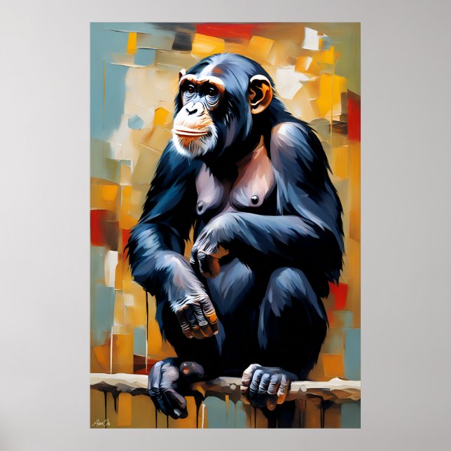 Poster | Chimpanzee | art (Front)