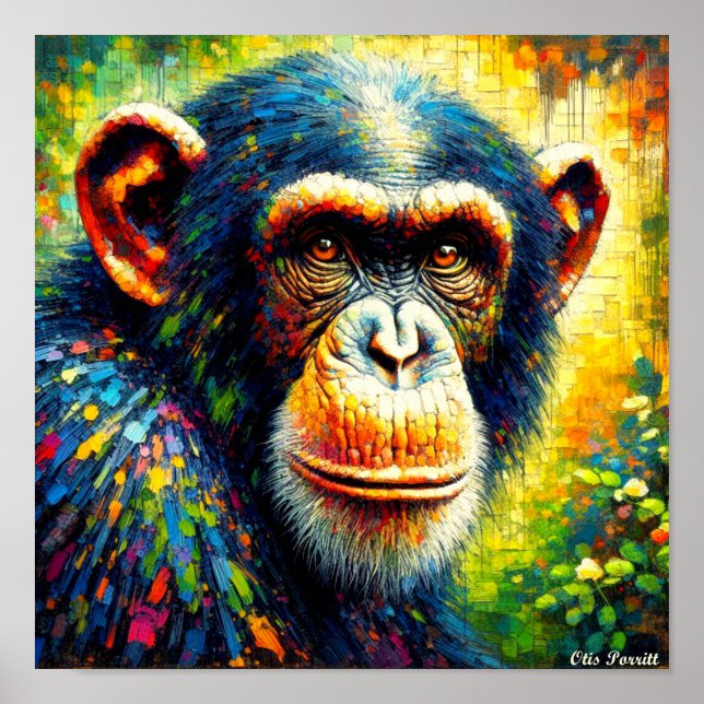 POSTER CHIMPANZEE COMMUN (Devant)