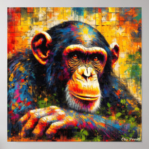 POSTER CHIMPANZEE COMMUN 3
