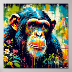 POSTER CHIMPANZEE COMMUN 5