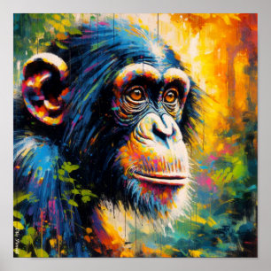 POSTER CHIMPANZEE COMMUN 9