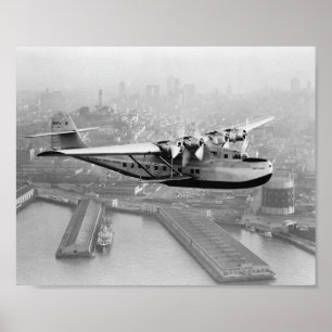 Poster China Clipper Vol Bateau Au-Dessus De San Francisc