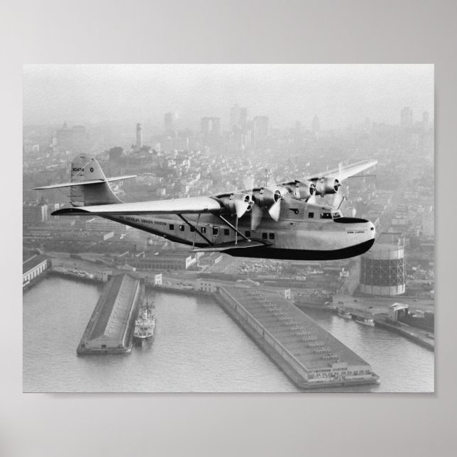 Poster China Clipper Vol Bateau Au-Dessus De San Francisc (Devant)