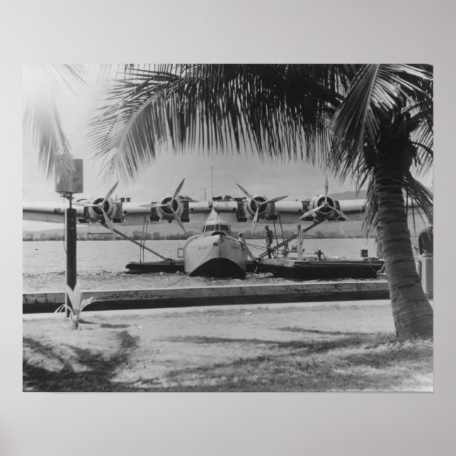 Poster Chine Amarrage à Clipper sur l'île d'Hawaï (Devant)