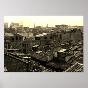 Poster Chine Ancienne ville de Canton