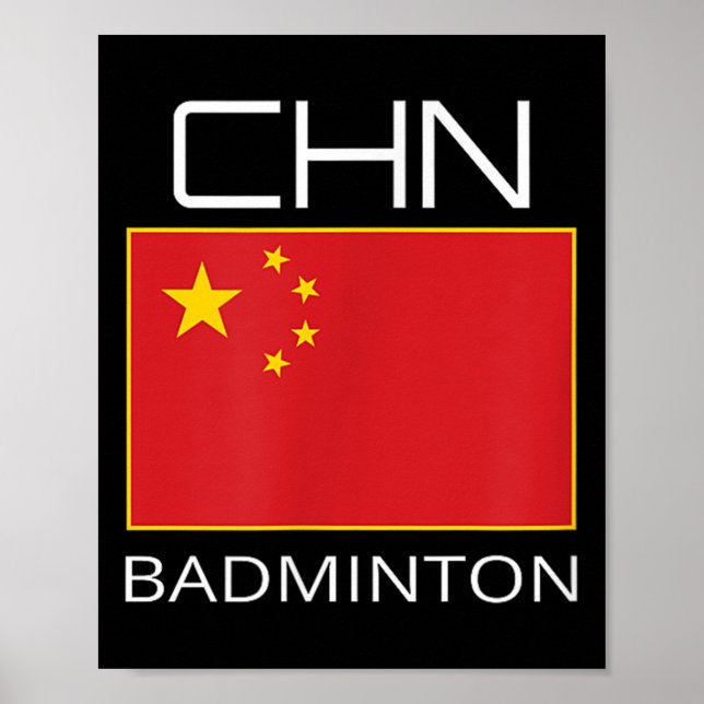 Poster Chine Badminton Équipe Ventilateur Cadeau Athlète  (Devant)