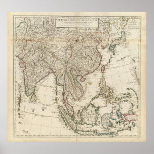 Poster Chine, Inde, Asie